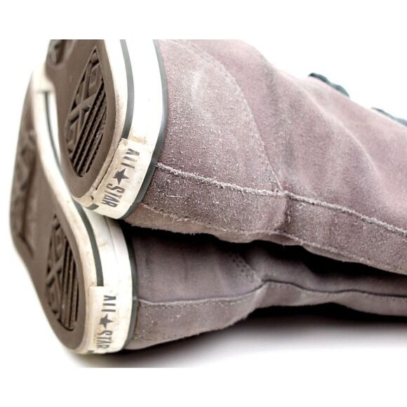 Converse Chuck Taylor All-Star GRAY SUEDE LACE UP HIGHT TOP SNEAKERS SHOES Sz 9 - Picture 9 of 10